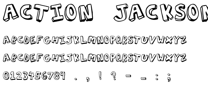 Action Jackson font